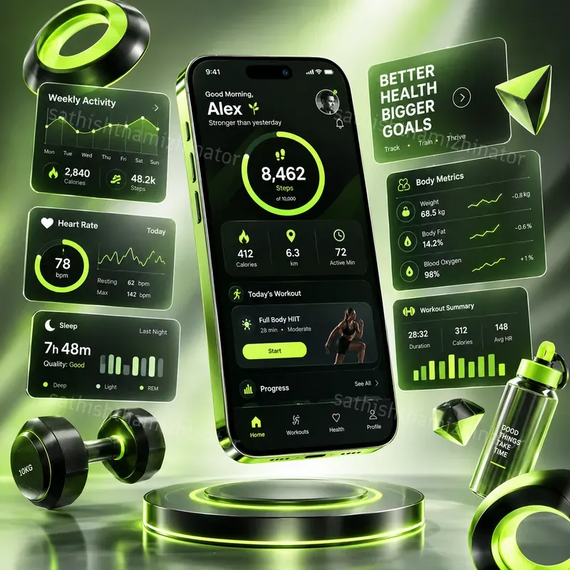 Floating App Interface Masterpieces