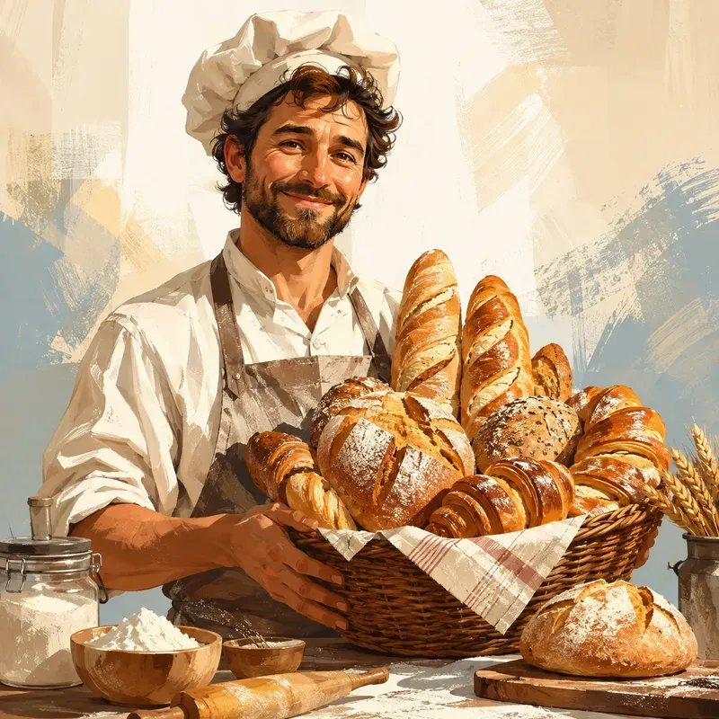 Vibrant Culinary Character Art