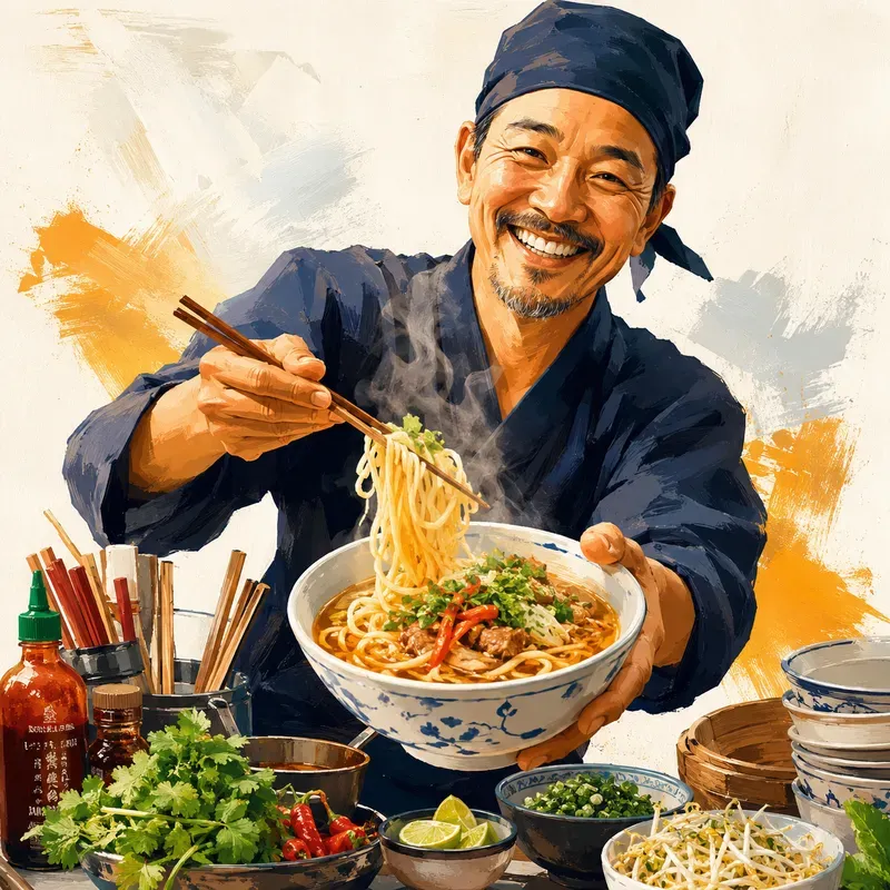 Vibrant Culinary Character Art