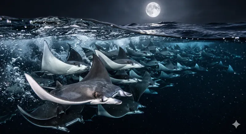 Underwater Creatures In The Moonlight