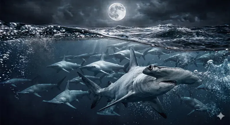 Underwater Creatures In The Moonlight