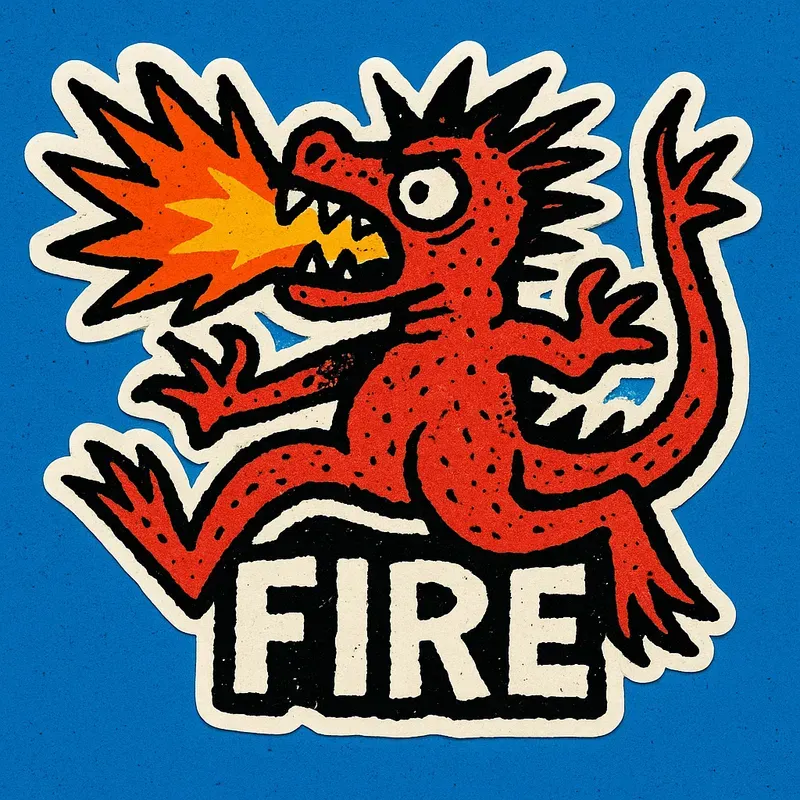 Diecut Raw Energy Doodle Stickers