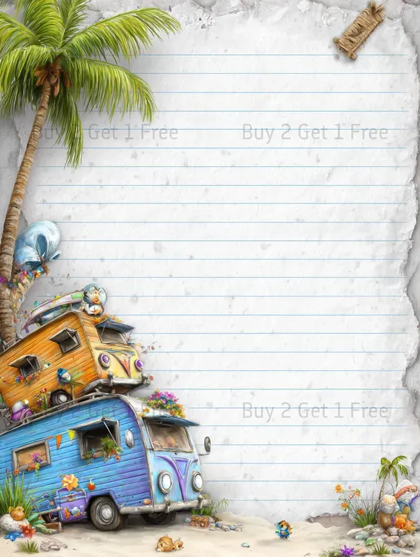 Boho Summer Seniors Plain Papers