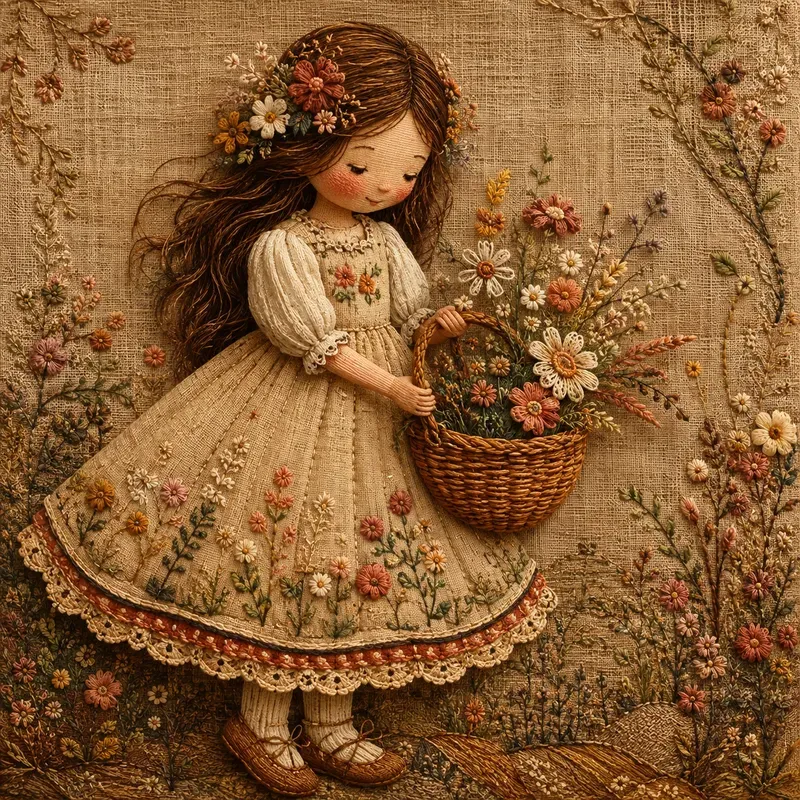 Handcrafted Textile Storybook Art