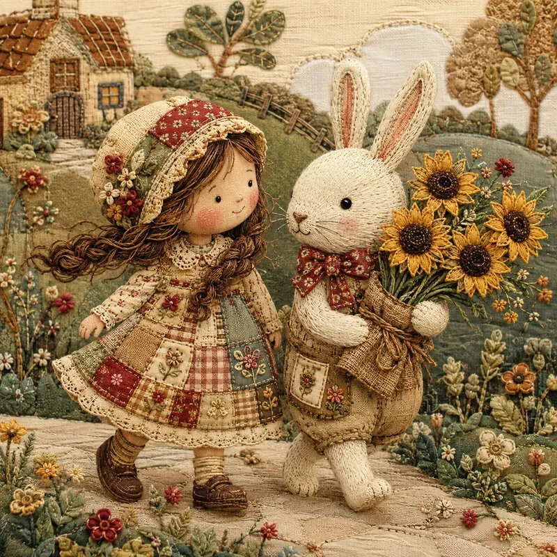 Handcrafted Textile Storybook Art
