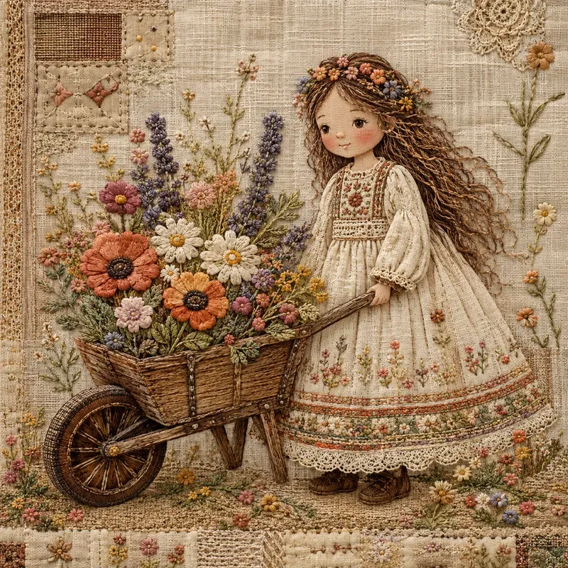 Handcrafted Textile Storybook Art
