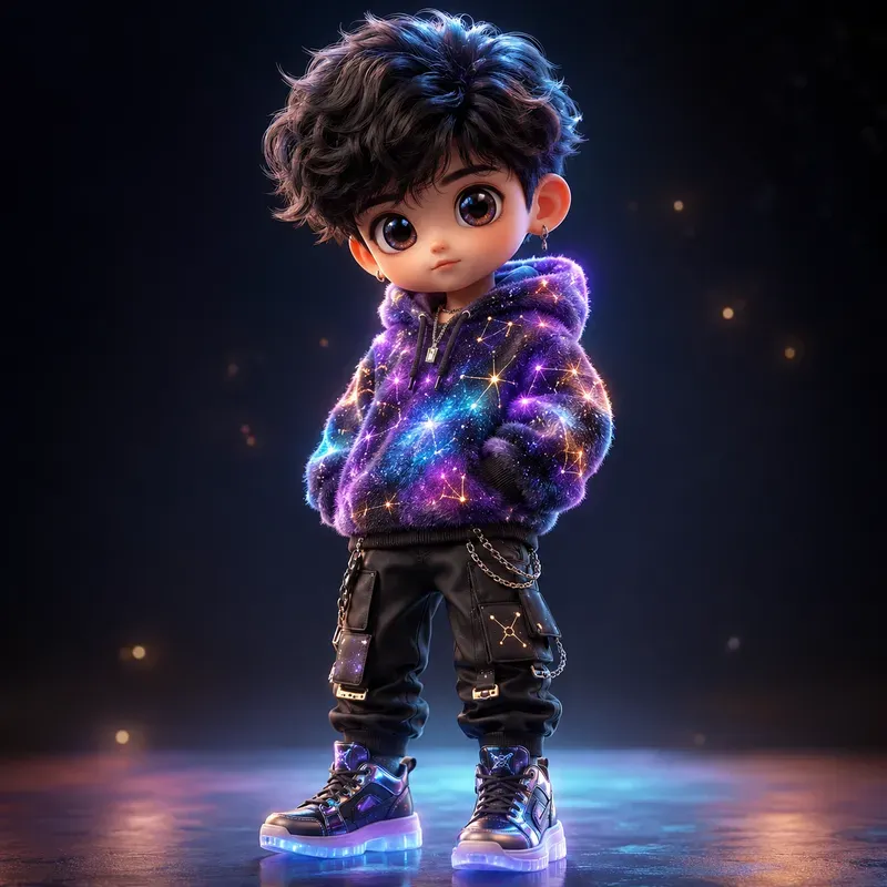 Cozy Chibi Hoodie Character Portraits