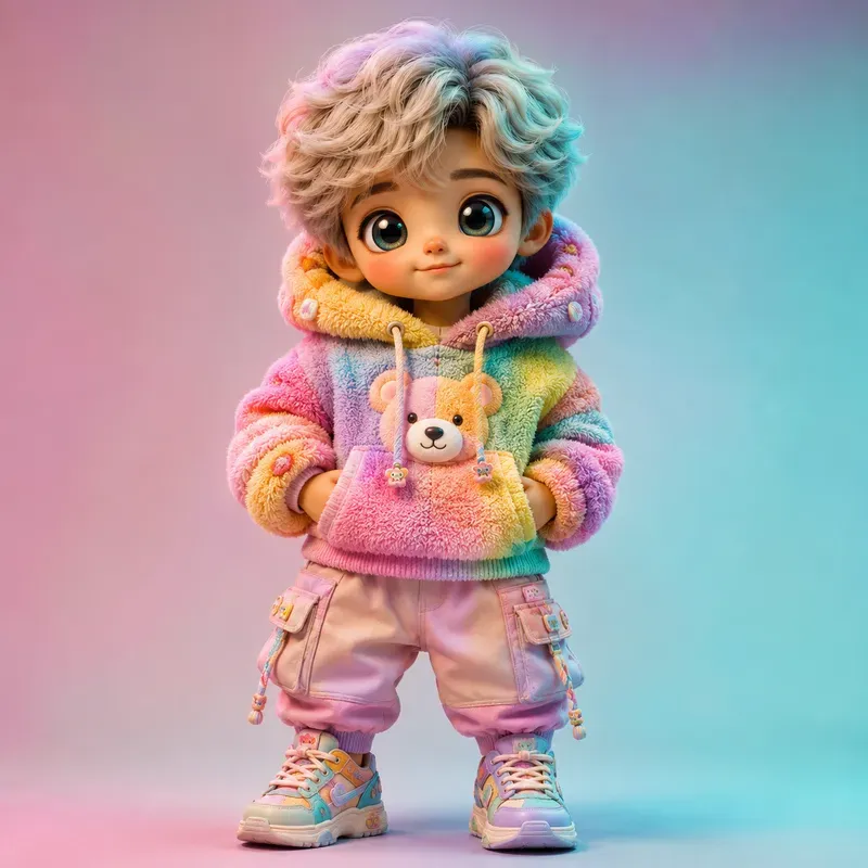 Cozy Chibi Hoodie Character Portraits