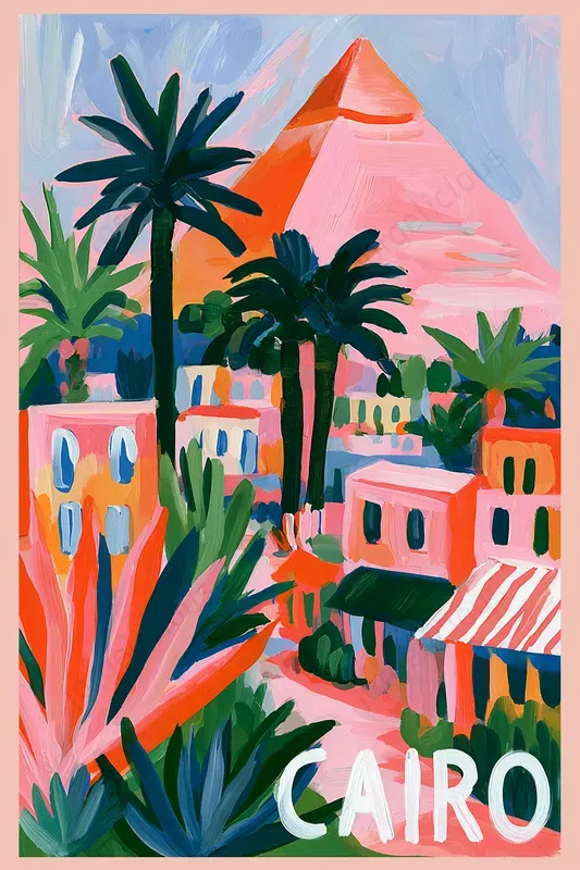 Vibrant Gouache Travel Posters