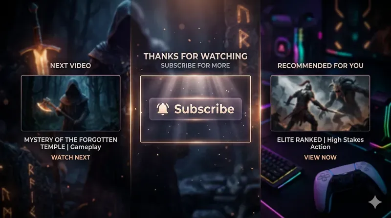 Cinematic End Screen Outro Panels