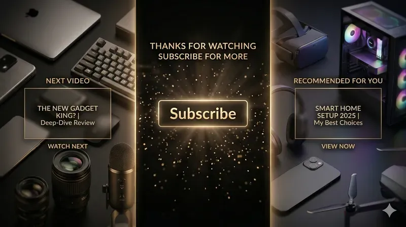 Cinematic End Screen Outro Panels