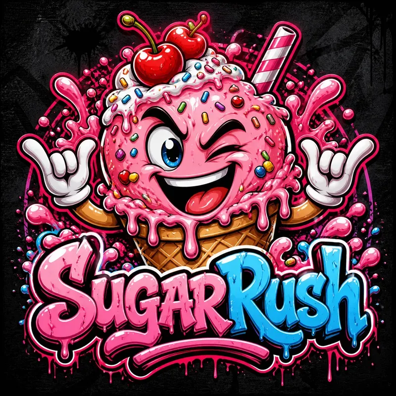 Graffiti Ice Cream Mascot Logo Generator