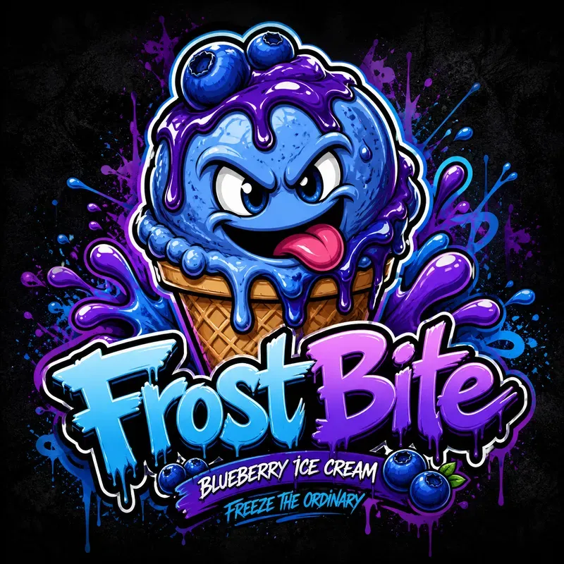 Graffiti Ice Cream Mascot Logo Generator