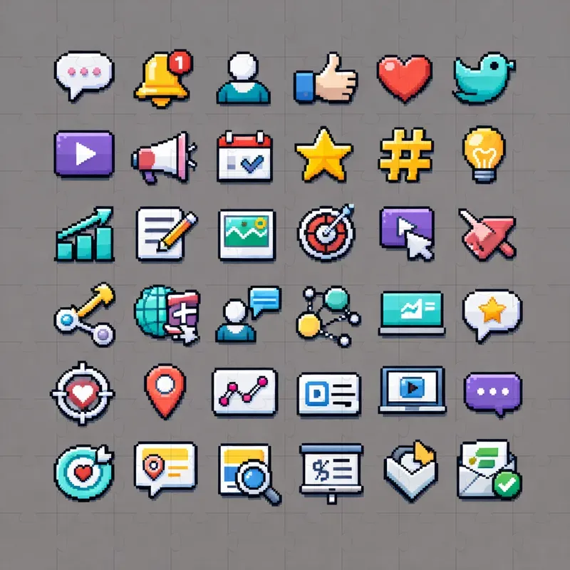 16bit Pixel Art UI Icon Pack Builders