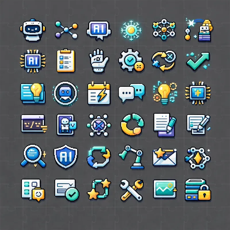 16bit Pixel Art UI Icon Pack Builders