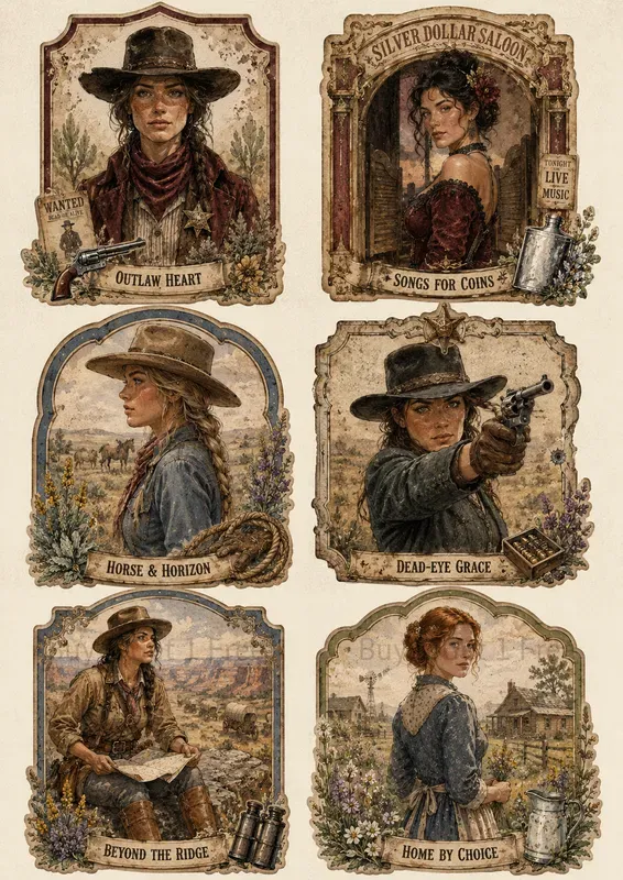 Ornamental Framed Portrait Ephemera