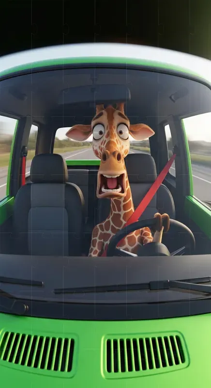 Funny Fisheye Cartoon Shocked Animals