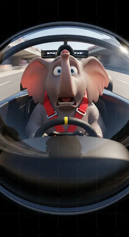 Funny Fisheye Cartoon Shocked Animals