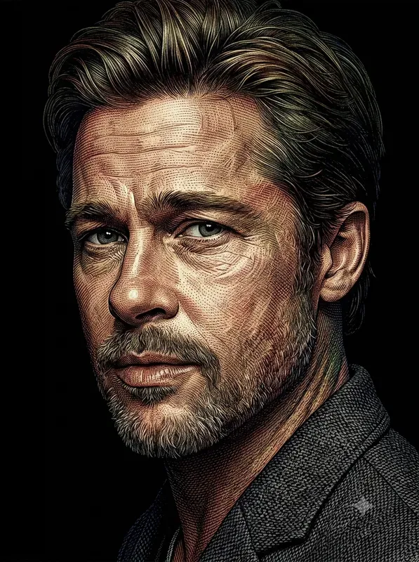 Hyperreal Digital Engraving Portraits