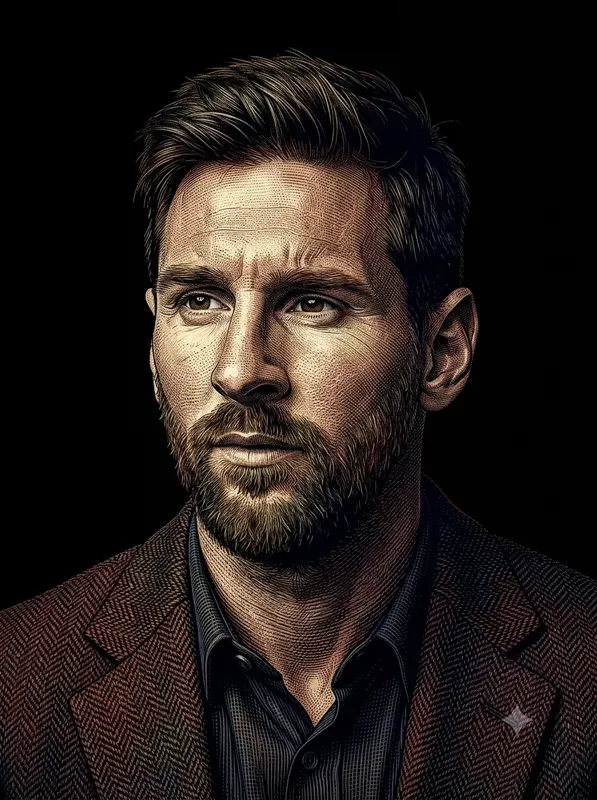 Hyperreal Digital Engraving Portraits