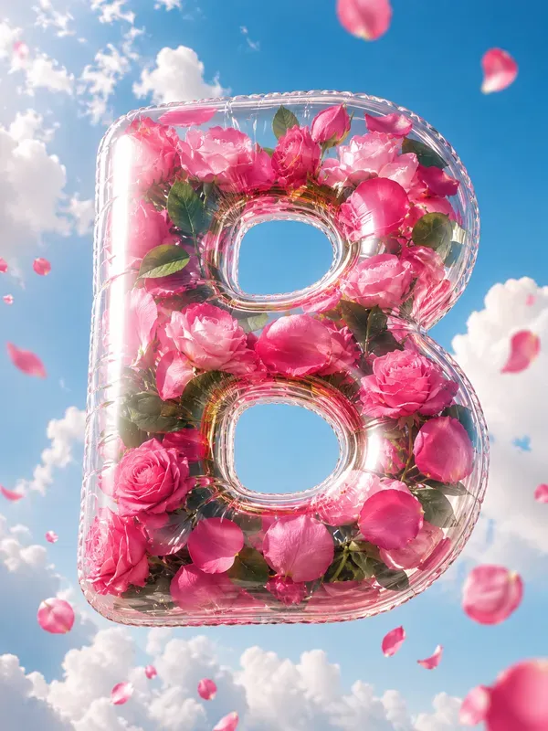 3D Inflatable Floral Typographies