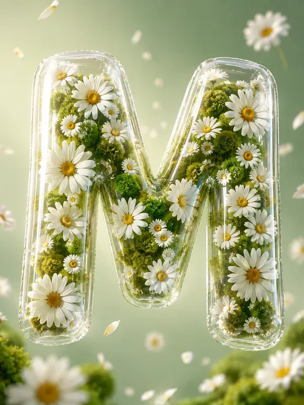 3D Inflatable Floral Typographies