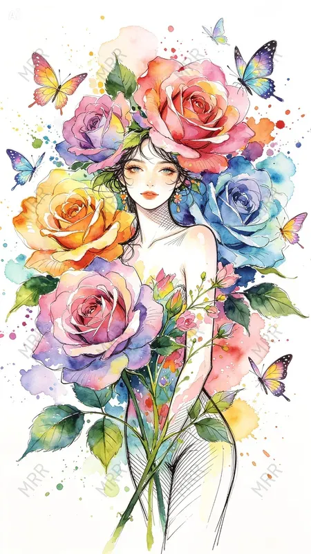 Ethereal Fantasy Watercolor Portraits