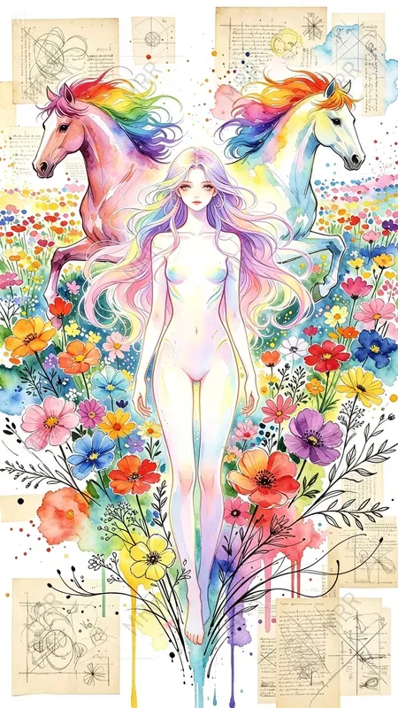 Ethereal Fantasy Watercolor Portraits