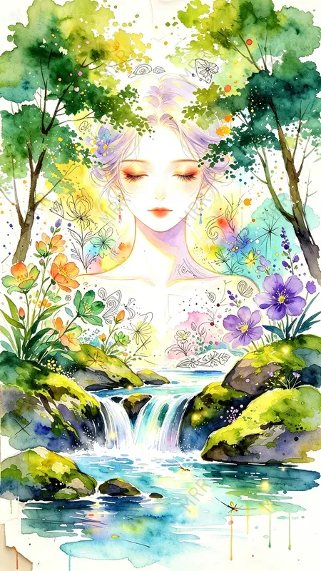 Ethereal Fantasy Watercolor Portraits