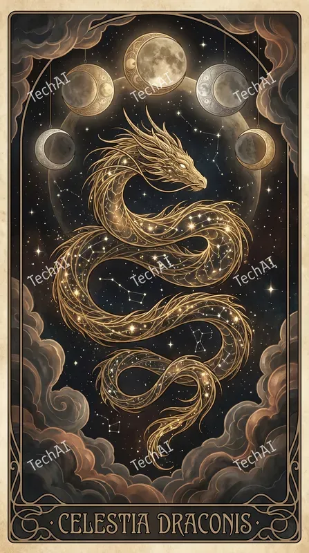 Celestial Gold Thread Art Nouveau