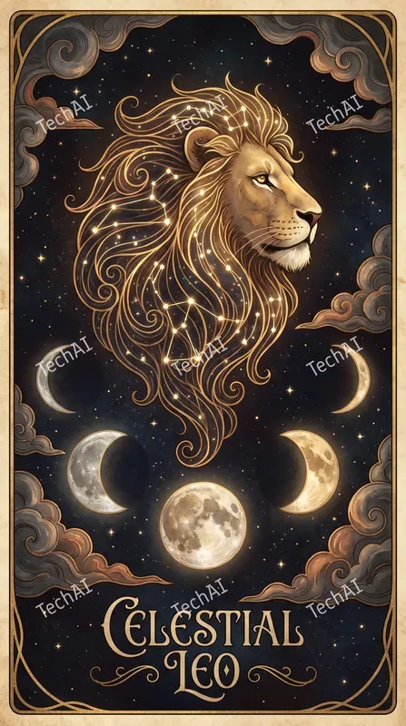 Celestial Gold Thread Art Nouveau