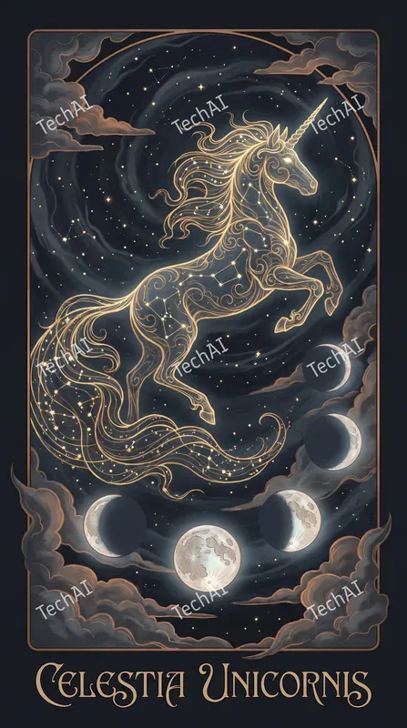 Celestial Gold Thread Art Nouveau