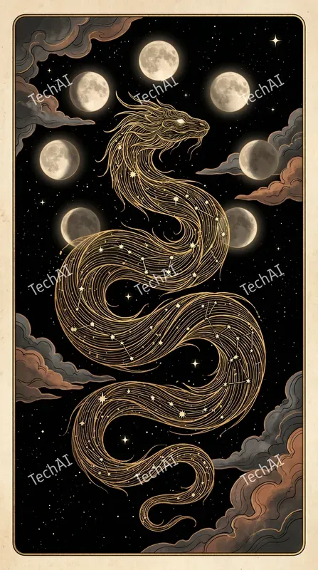 Celestial Gold Thread Art Nouveau