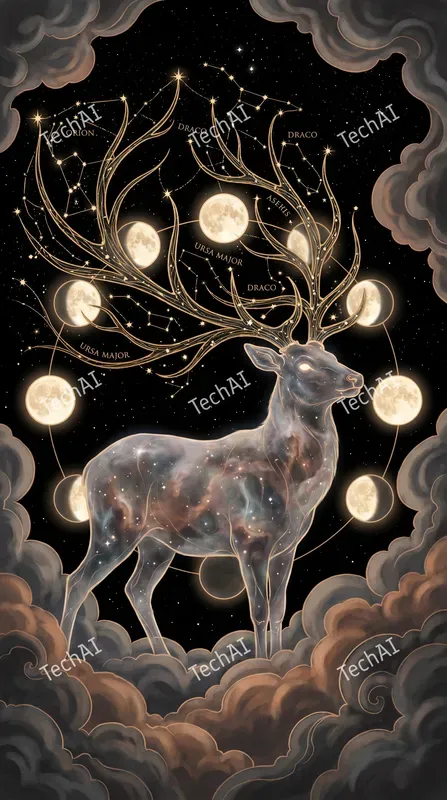 Celestial Gold Thread Art Nouveau