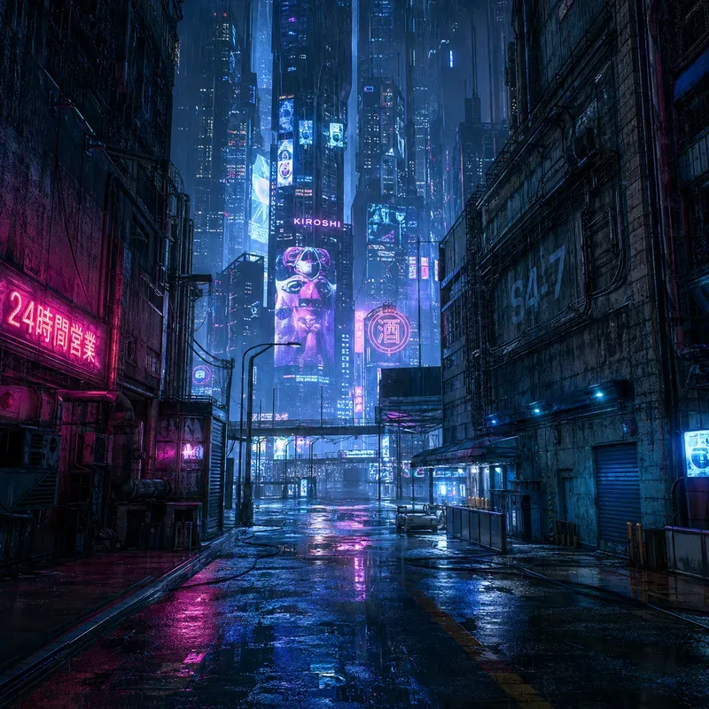 Neon Rain Cyberpunk Cities