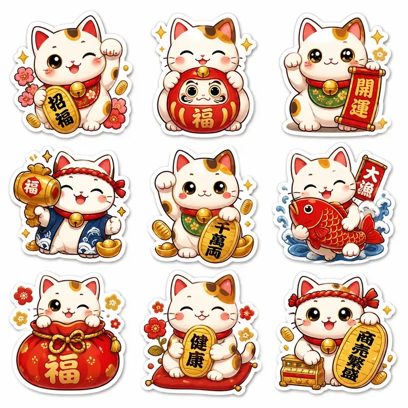 Japanese Items Sticker Lucky Charms