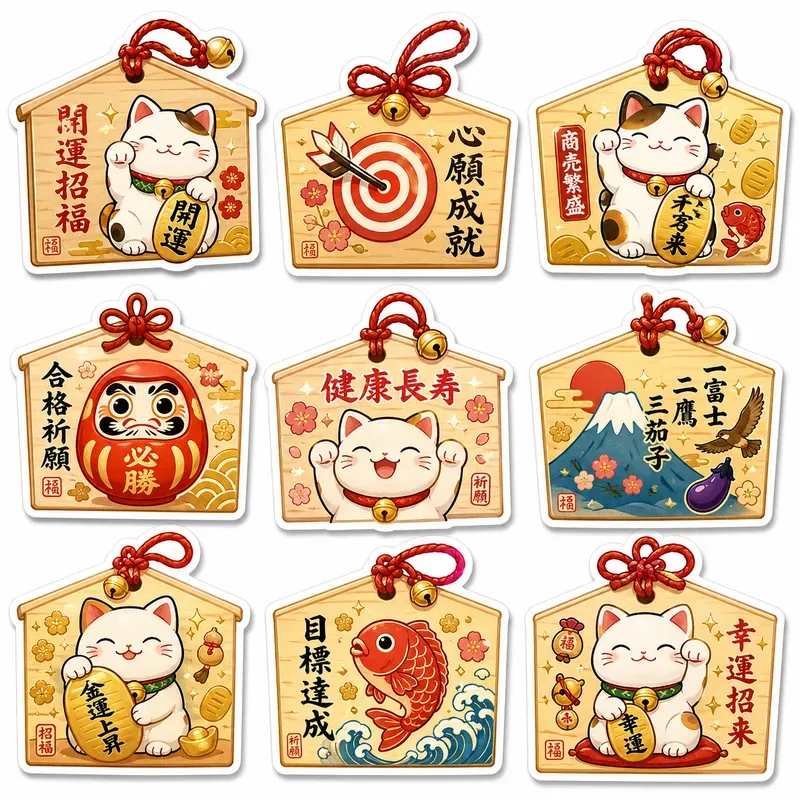 Japanese Items Sticker Lucky Charms
