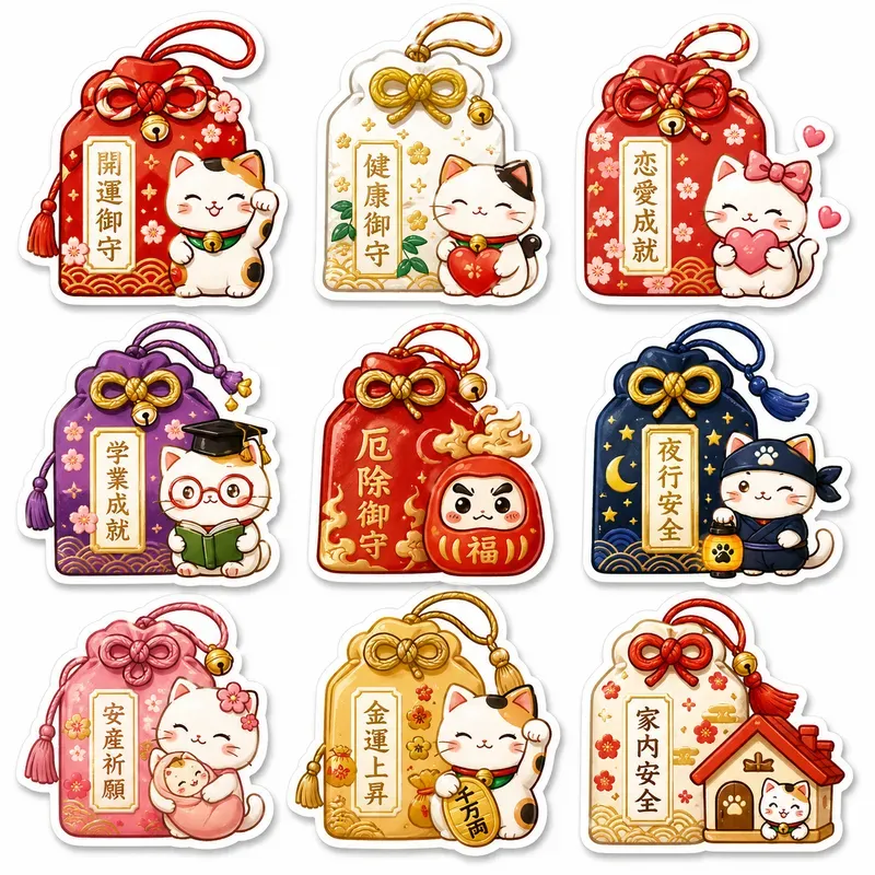 Japanese Items Sticker Lucky Charms