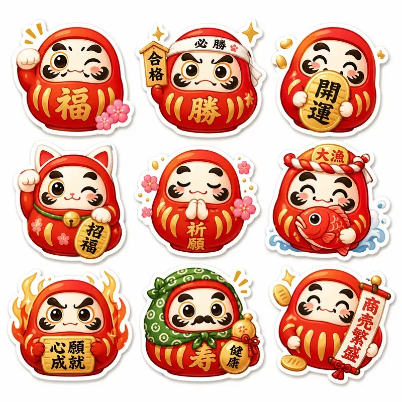 Japanese Items Sticker Lucky Charms