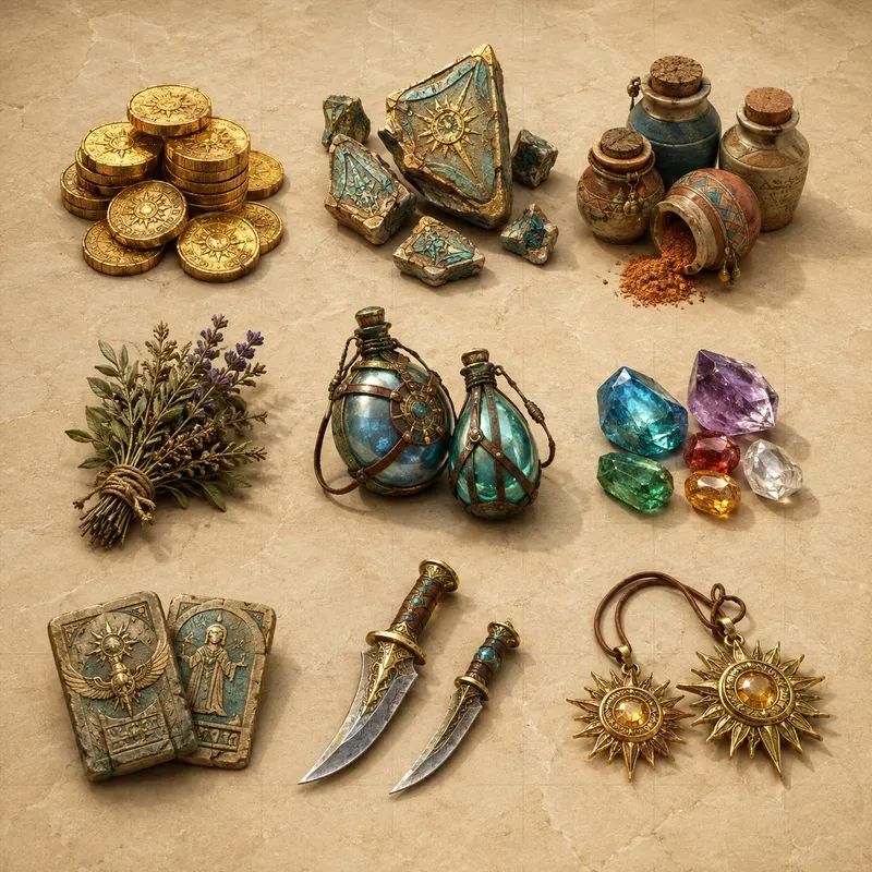 Realistic 3D Game Asset Item Grid Sheets