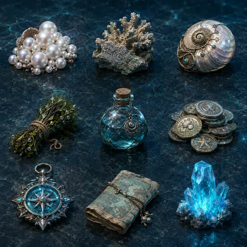 Realistic 3D Game Asset Item Grid Sheets