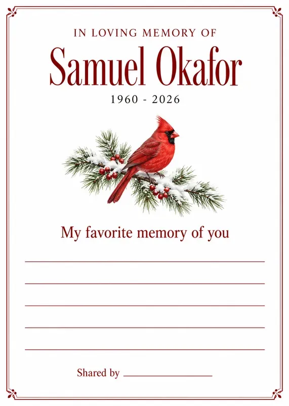 Celebration Of Life Memory Cards