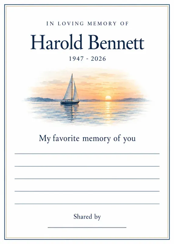 Celebration Of Life Memory Cards