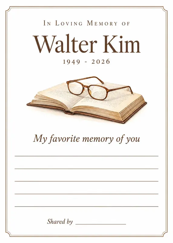 Celebration Of Life Memory Cards