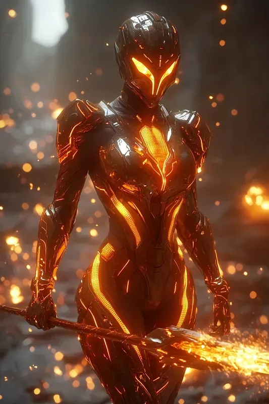 Topaz Ember Contessa Cyberpunk Art