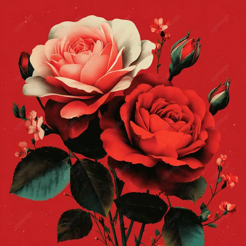 Crimson Romantic Symbolism Art