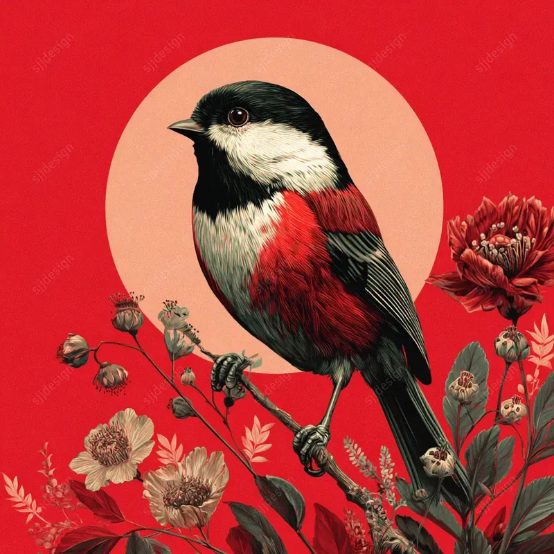 Crimson Romantic Symbolism Art