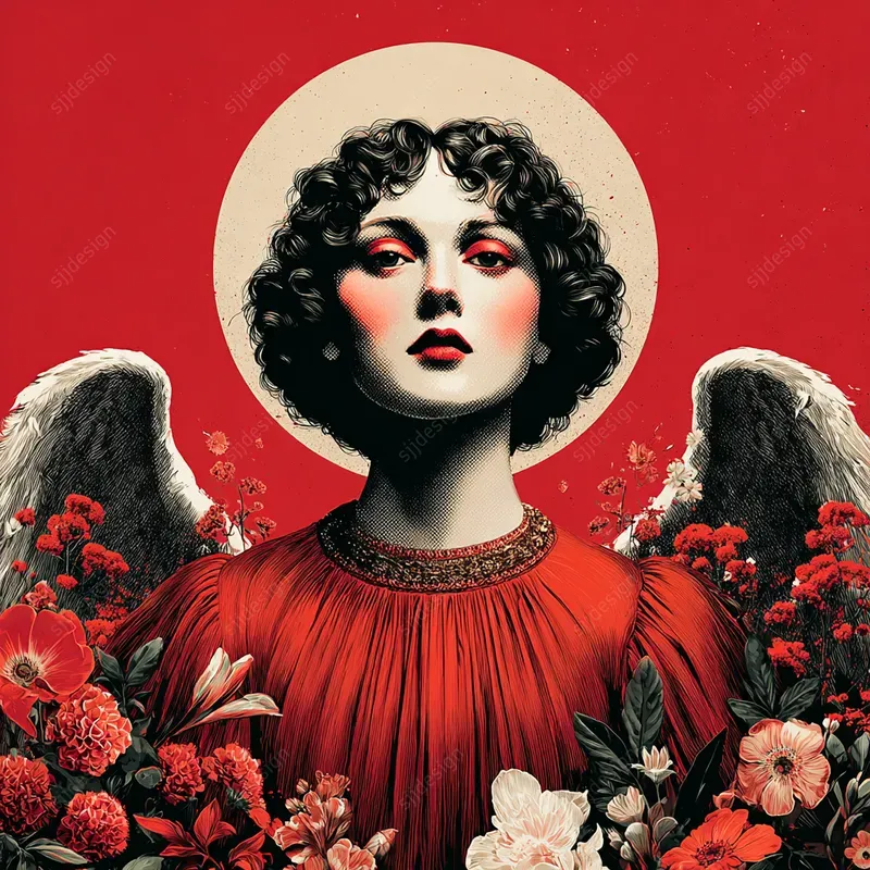 Crimson Romantic Symbolism Art