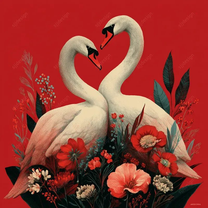 Crimson Romantic Symbolism Art