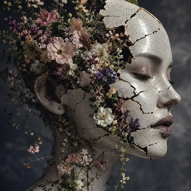 Fractured Porcelain Soul Portraits